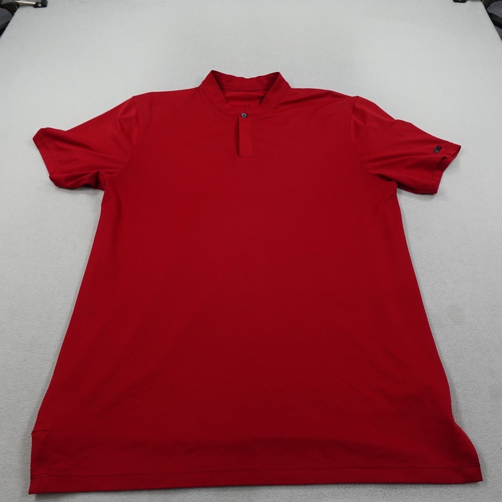 Nike Tiger Woods Golf Polo Mens Medium Red TW Vapor Blade Collar Shirt BV9219